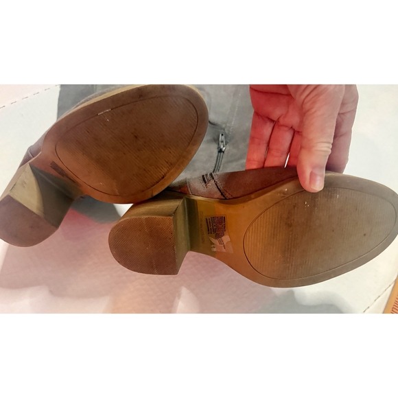 Brand Sugar Women's Platform Over Knee High Grey Faux Suede Boots Size 9 Boho - Picture 10 of 12